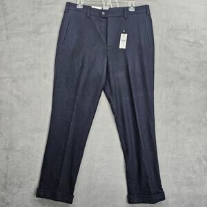 Express Wool Blend Dress Pants Blue Tailored Trousers 32x32 NWT